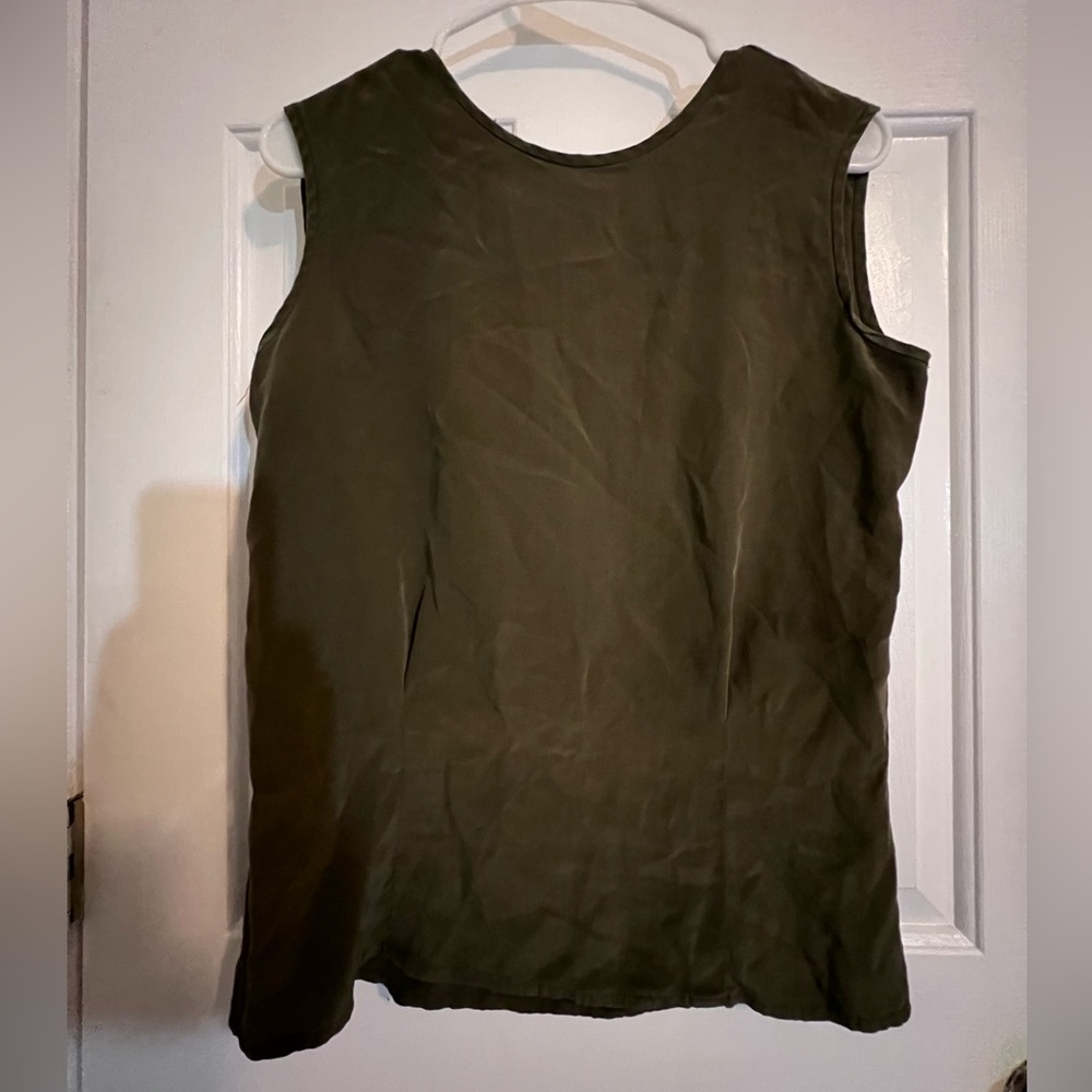 Ladies 100% silk tank blouse Pappagallo sz 6